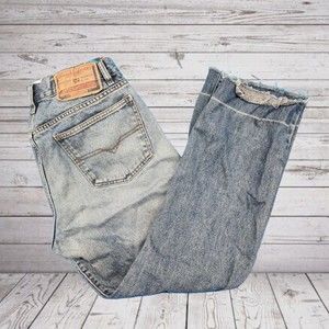 Diesel Industry Men's Distressed Jeans Straight Light Wash Size 33 (read desc.)